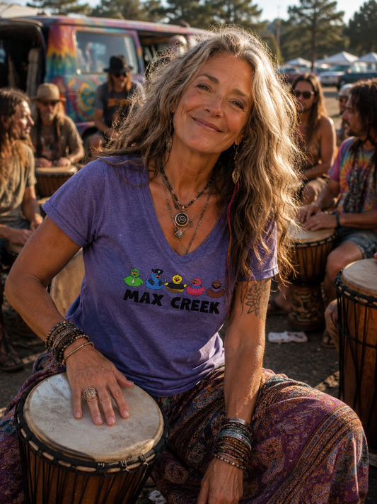 Max Creek Purple V-Neck